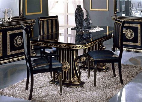 versace sifa|Versace dining table and chairs.